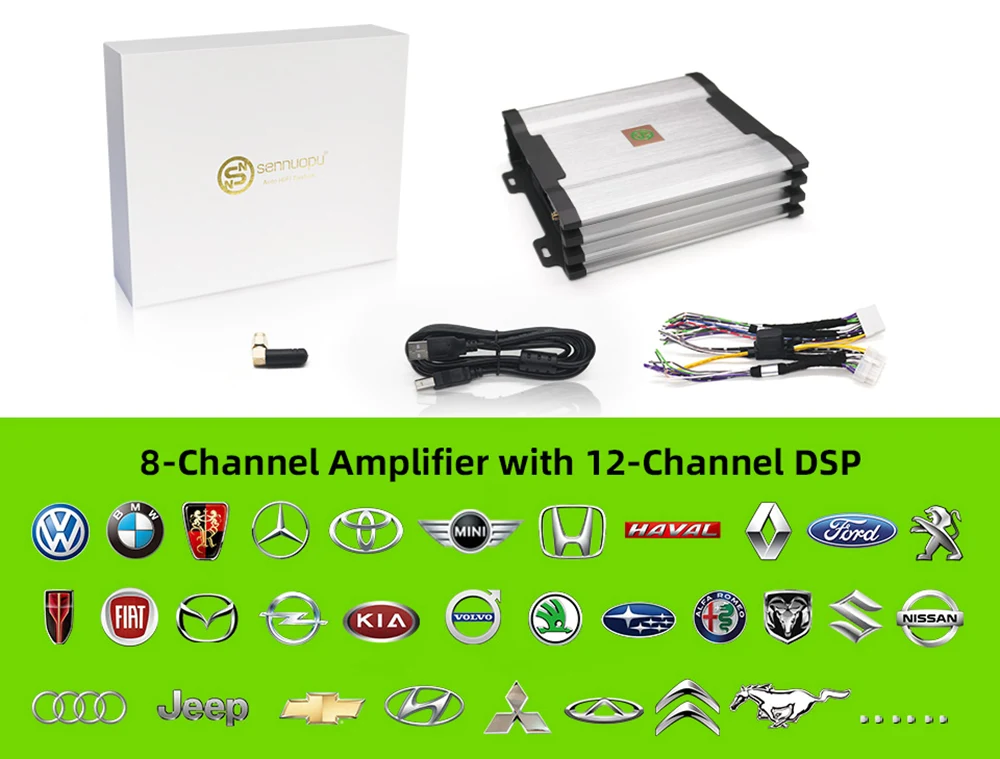 Car Ampli 8 Channel Amplifier 12 Ch Dsp Procesador De Audio